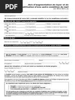 Avis D Augmentation de Loyer Et de Modification D Une Autre Condition Du Bail