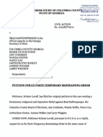 2022.10.25 Petition of Ex Parte Temporary Restraining Order Democracy Docket