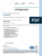 Iso Certificate Posco