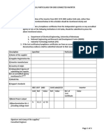 Schedule of Technical Particulars For Grid Connected Inverter