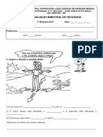 Avaliação de Geografia