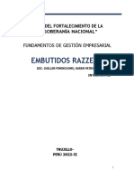 Informe Del Proyecto de Embutidos Razzeto.