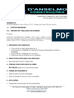 D'anselmo Proposta Comercial104523r00 Reparo Da Tubulação de Incêndio Sabenauto Caxias Reparo.