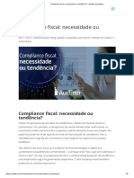 Compliance Fiscal - Necessidade Ou Tendência - Auditto Tecnologia