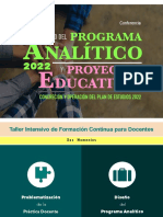 Conf. Prog. Analít. y Dis. de Proy. 2022 Educ. Básica