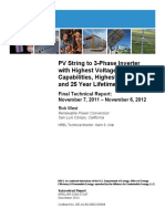 Nrel PV String To 3-Phase Inverter With The Highest V Capabilities