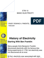 ETM 10 Basic Electricity: Engr. Romano A. Pimentel Instructor