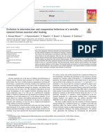 Evolution in Microstructure and Compression Behaviour of A Metallic