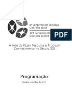 Livro Programa Proic2011