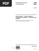 International Standard: Road Vehicles - Lateral Transient Response Test Methods - Open-Loop Test Methods