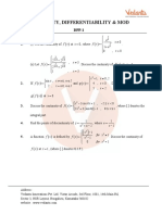 Continuity, Differentaibility - MOD - DPP1