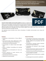 Satellite Communication Uplink Transmitter Downlink Receiver and Transponder