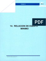 Relación de Equipo Mínimo