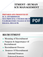 Recruitment - Human Resource Management: Prepared and Presented by