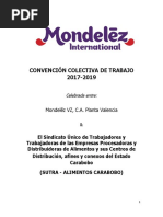 CONVENCION COLECTIVA Mondelēz VZ Planta Valencia 2017-2019