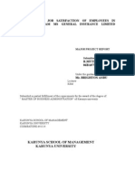 A Study On Job Satisfaction of Employees in Cholamandalam Ms General Insurance Limited Chennai