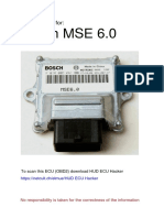 Bosch MSE 6.0 Manual