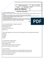 2 º Avaliação Parcial de Ciencias 6 Ano