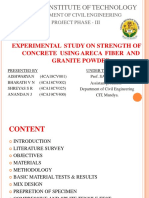 Cauvery Institute of Technology: Experimental Study On Strength of Concrete Using Areca Fiber and Granite Powder