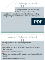 Issues and Challenges of Fintech