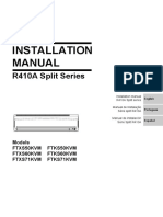 Daikin FTXS50KVM - Installation Manual