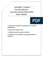 Examen Blanc 1 Semestre Prof:Salim Mchennec Classe:2ème Année SC. Maths B.BIOF Année: 2016/2017