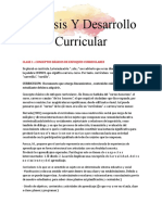 Análisis y Desarrollo Curricular