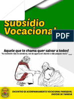 Subsídio Vocacional - Encontros de Acompanhamento Vocacional Paroquial - Diocese de Tianguá (OFICIAL)