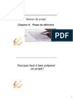 Chapitre 4 Phase de Définition