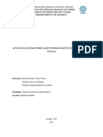 Relatório - ESTUDO DO SISTEMA FERRICIANETO-FERROCIANETO POR VOLTAMETRIA CÍCLICA