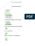 MCQ 1 Programming 