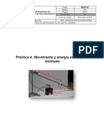 Práctica 4 Movimiento y Energía en Un Plano Inclinado