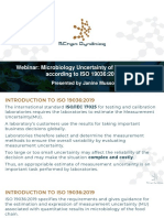 Microbiology Uncertainty of Measurement According To ISO 19036-Mat