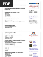 Dentosphere - World of Dentistry - MCQs in Endodontics - Disinfection and Obturation