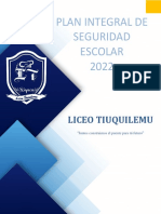 Plan de Seguridad Escolar Liceo Tiuquilemu 2022