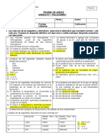 Prueba de Unidad N°1 Ii° Medio Química F2