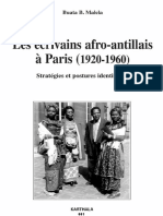 Les Écrivains Afro Antillais À Paris by Buata Malela