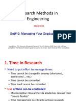 Set#9 Managing Your Graduate Studies