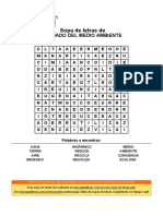 Sopa de Letras de Cuidado Del Medio Ambiente