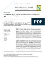 Literatura de Viajes Reporte de Un Terremoto en Honduras en 1856