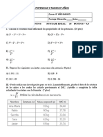 Prueba de Potencias y Raices