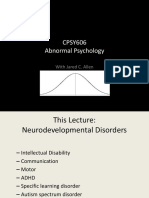 606 L9 - Neurodevelopmental NOTES