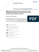 Aggressive Drive Derivatives in The Rorschachs of Maltreated Children