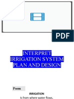 Interpret Irrigation System Plan and Design