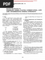 Pressure Vessel Plates, Carbon Steel, Low-And Intermediate-Tensile Strength