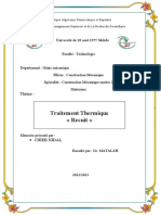 Traitement Thermique (Recuit)