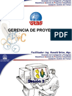 Gerencia de Proyectos I - Sesión 3