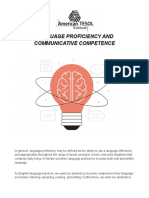 Language Proficiency and Communicative Competence