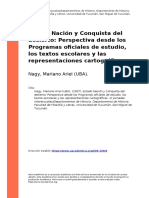 Nagy, Mariano Ariel (UBA) - (2007) - Estado Nacion y Conquista Del Desierto Perspectiva Desde Los Programas Oficiales de Estudio, Los Texto ( - .)