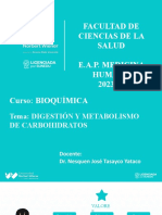 1 Digestion Metabolismo CH - Dr. Tasayco